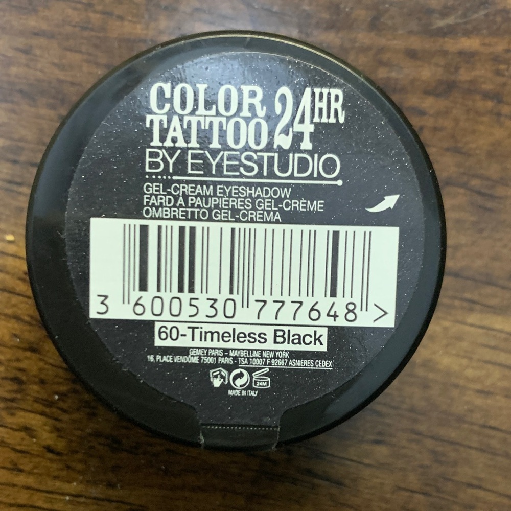 Maybelline EyeStudio 24HR Gel-Cream Eyeshadow - Timeless Black